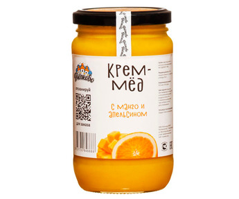 Крем-мёд с Манго и апельсином "Пчёлково", 500г