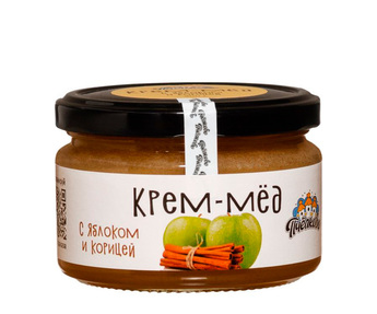 Крем-мёд с Яблоком и корицей «Пчёлково» 300г